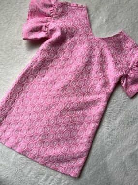 Janie and Jack Pink Floral Jacquard Shift Dress